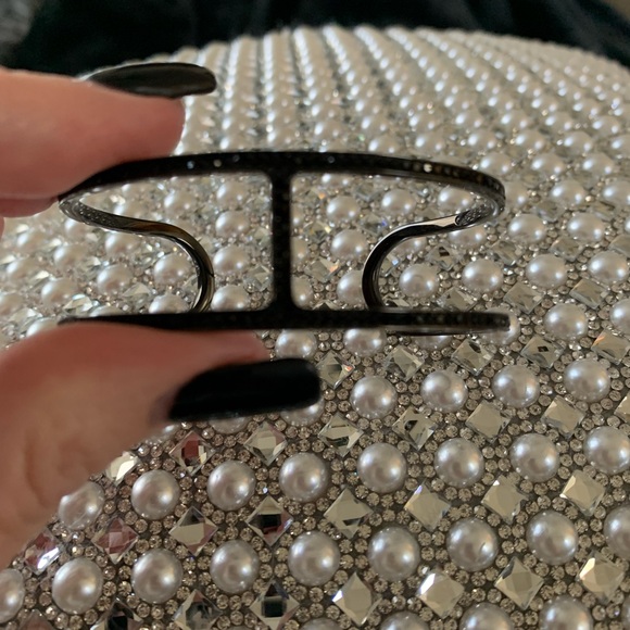 Michael Kors Heritage Maritime Black Pave Open Cuff Bracelet - Picture 9 of 11